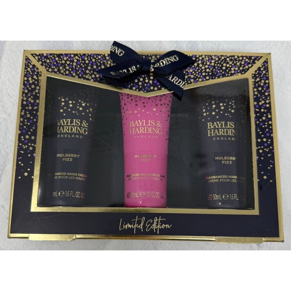 Baylis & Harding Mulberry Fizz Limited Edition Hand Cream Gift Set of Three